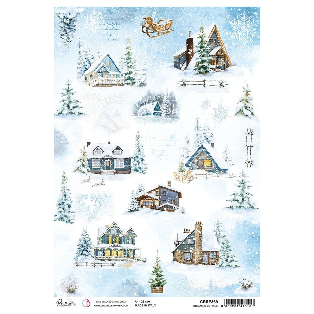 Dreaming Cottage - Ciao Bella Piuma Rice Paper A4 - 5 Pack