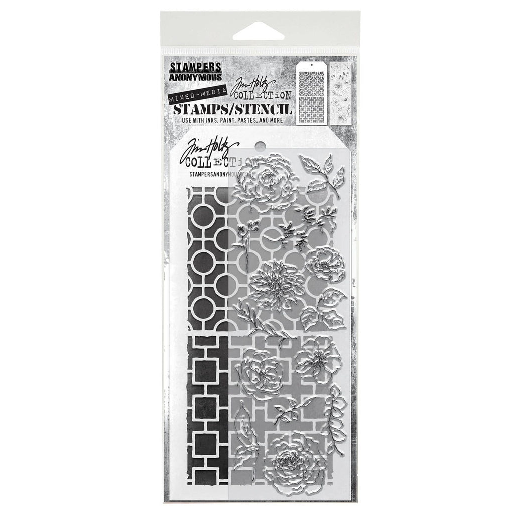 Tim Holtz Mixed-Media Stamps & Stencil Set #61