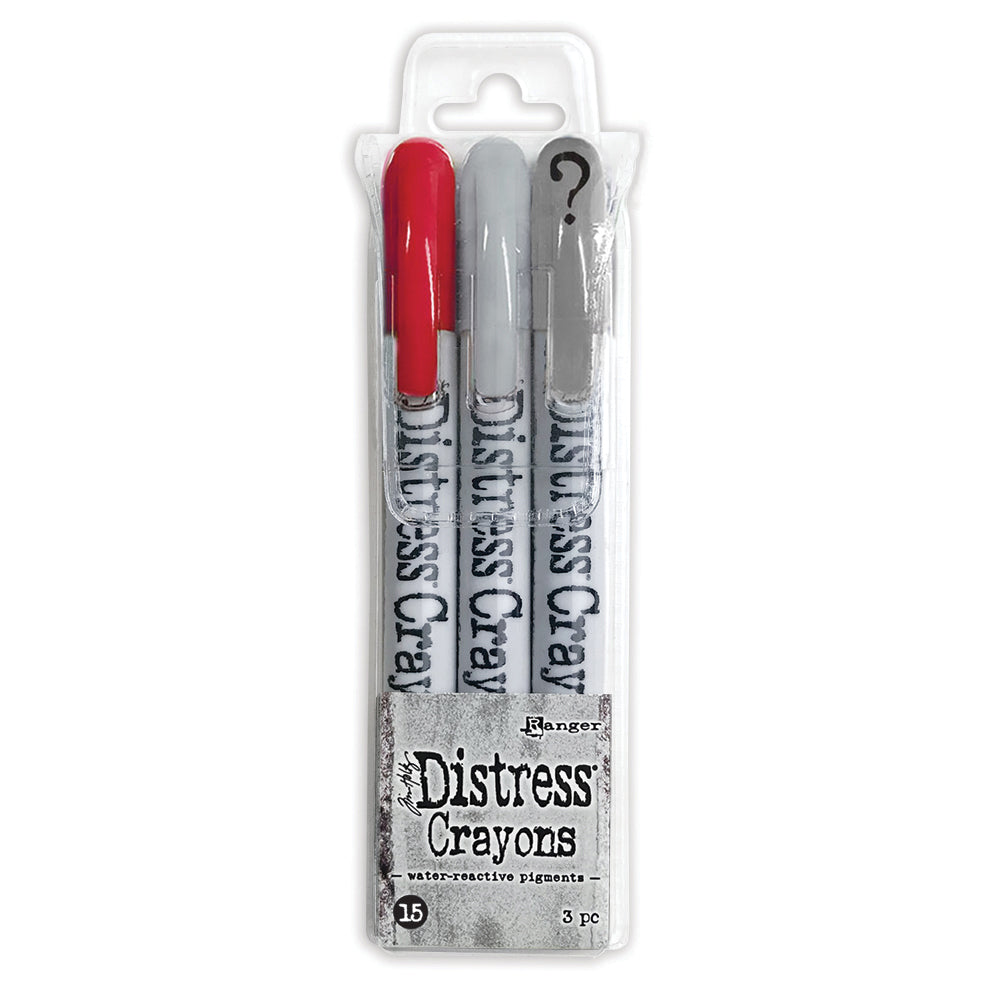 Tim Holtz - Distress - Crayon Set #15  (Lumberjack Plaid/Lost Shadow/Scorched Timber)