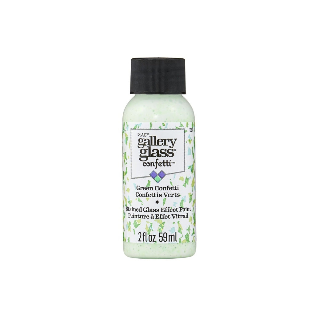 Plaid - Gallery Glass - 2oz - Confetti Green