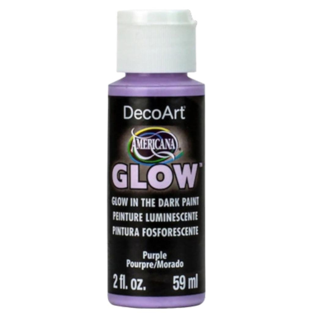 Glow Purple  DecoArt SoSoft Fabric Paint Glow-in-the-Dark