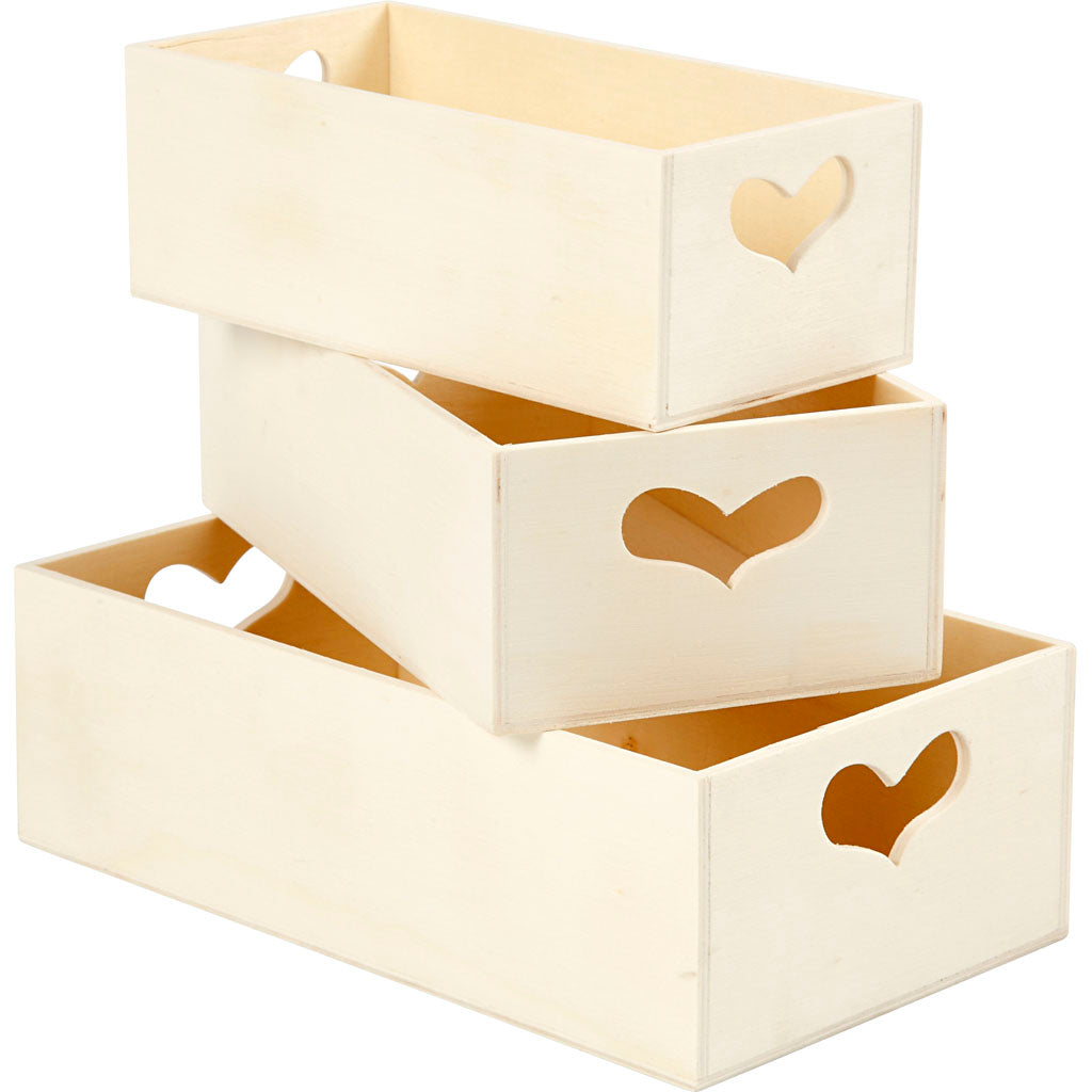 Creativ - Wooden Storage Boxes (3pcs)